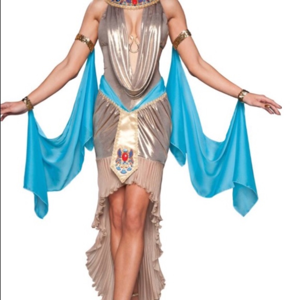 Luxurious Gold and Blue Women's Costume